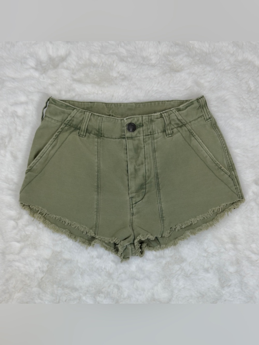 NWOT Free People Raw & Patched Cotton Standoff Short